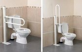 Opklapbare toiletbeugel met vloerbevestiging: greep 3,2 cm, standaard - 76 cm