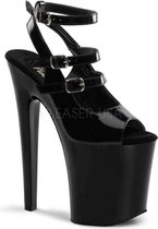 Pleaser - XTREME-873 Sandaal met enkelband, Paaldans schoenen - Paaldans schoenen - 36 Shoes - Zwart