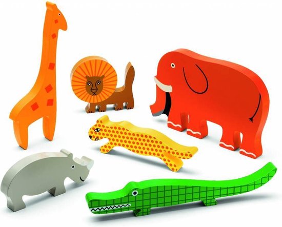 Manier Aanvankelijk Omgekeerd Djeco Gigantische wilde dieren puzzel - 11 stukjes | bol.com