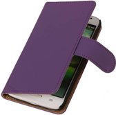 Samsung Galaxy S Advance I9070  Book Case Effen Paars Hoesje