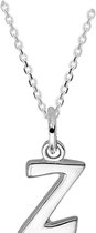 Robimex Collection  Ketting  Letter Z  45 cm - Zilver