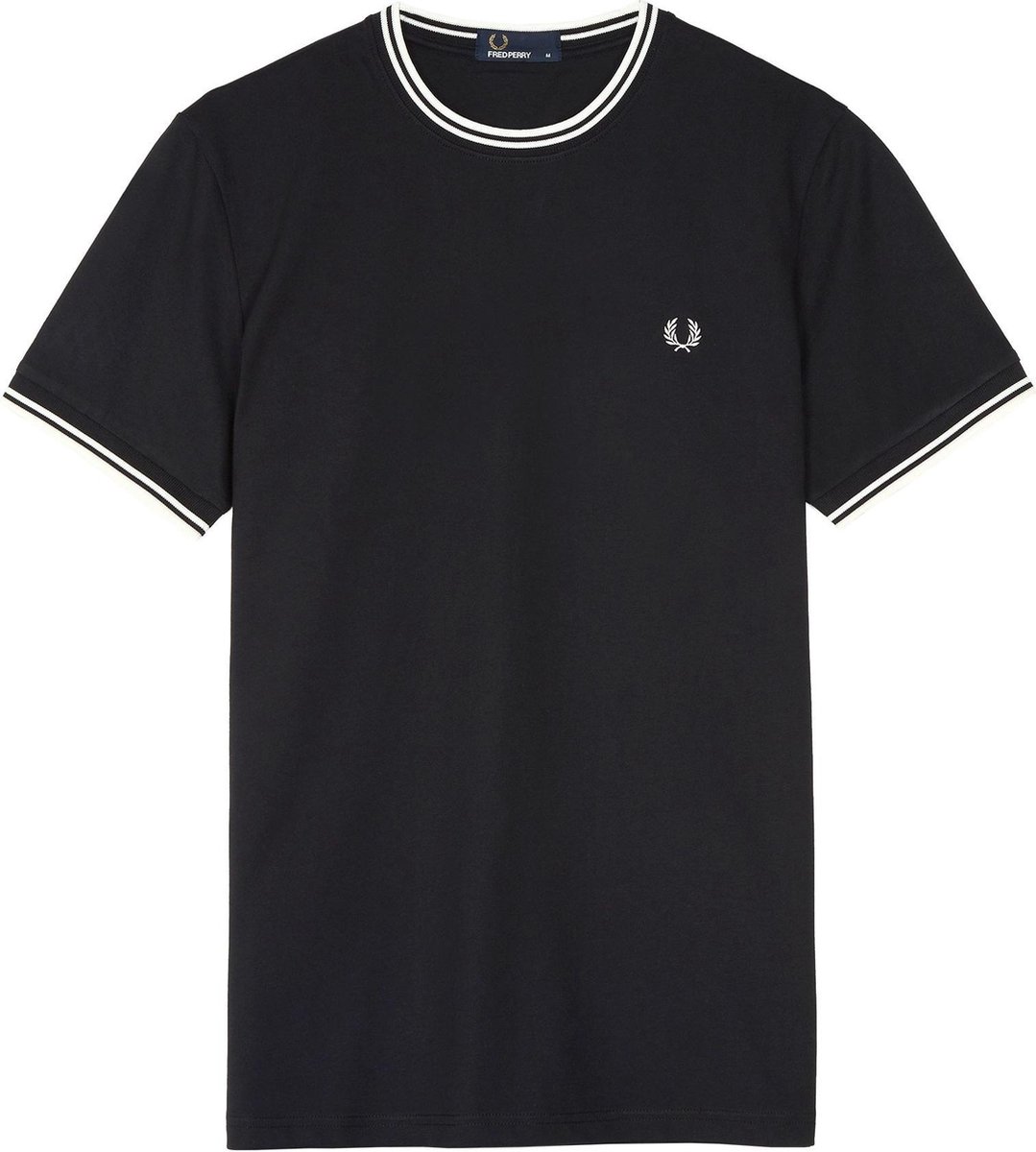 Fred Perry Twin Tipped T-shirt – Heren Zwart