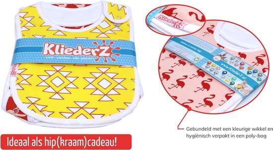 KliederZ hippe baby slabbetjes meisjes - 3 eet slabbers - slabben t/m 3 jr FB01a van KliederZ — afbeelding 3
