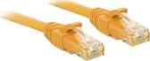 LINDY 48067 RJ45 Netwerkkabel, patchkabel CAT 6 U/UTP 10.00 m Geel 1 stuk(s)