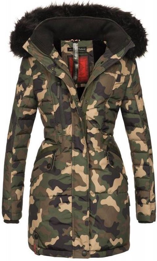 hardware onderdak Empirisch Navahoo dames winterjas parka camouflage | bol.com