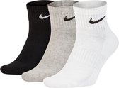 Nike Everyday Cushion Ankle Sokken  Sportsokken - Maat 46-50 - Unisex - wit/grijs/zwart