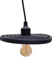 LED lamp DIY | vouwbare hanglamp - strijkijzer snoer | E27 siliconen fitting | zwart