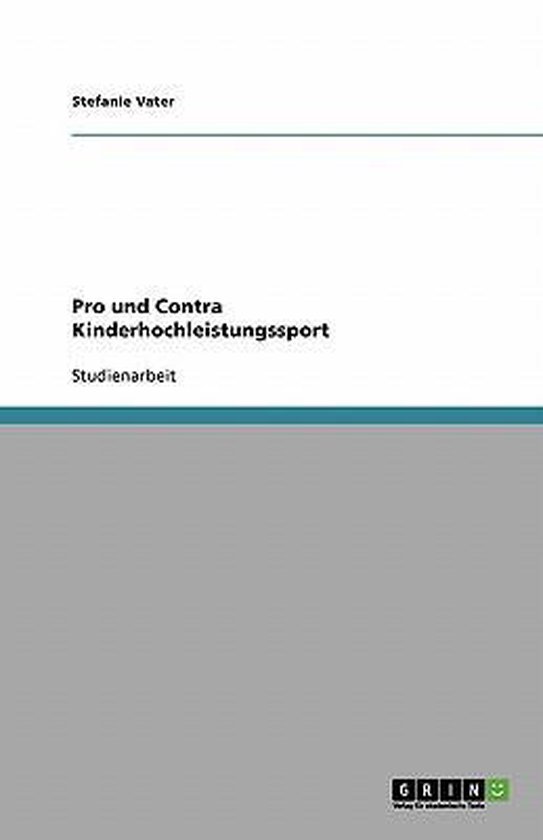 Pro Und Contra Kinderhochleistungssport - cover