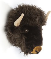 Wild&Soft- Wanddecoratie dierenkop pluche buffel Alex