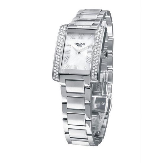 VENDOUX The Champs Silver/White MS66000-02 - Horloge - Dames -  Zilverkleurig - Ø 25mm | bol.com