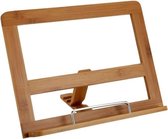 Bamboe houten kookboekhouder/tablethouder - 32 cm - Handige keuken accessoires