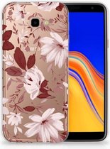 Geschikt voor Samsung Galaxy J4 Plus (2018) TPU Siliconen Hoesje Watercolor Flowers