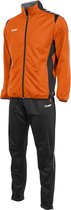 hummel Paris Polyester Suit Senior Trainingspak - Oranje;Zwart - Maat S
