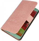 Devil Bookstyle Wallet Case Hoesjes voor Galaxy Note 3 Neo LIcht Roze