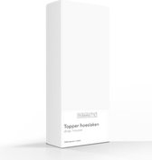 Luxe Katoen Topper Hoeslaken Wit | 100x200 | Ademend En Verkoelend | Uitstekende pasvorm