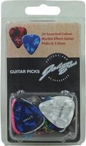 24 Gekleurde Marble Effect gitaar plectrums - 8 x 0.46mm, 8 x 0.71mm, 8 x 0.81mm