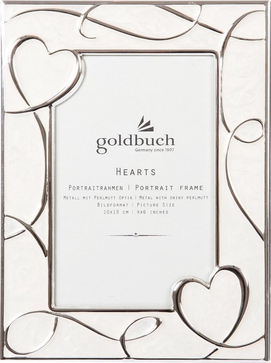 GOLDBUCH GOL-960242 Hearts fotolijst 10x15cm, wit parelmoer