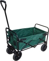 Bolderkar / bolderwagen- inklapbaar- massieve wielen - stevige inleg– groen