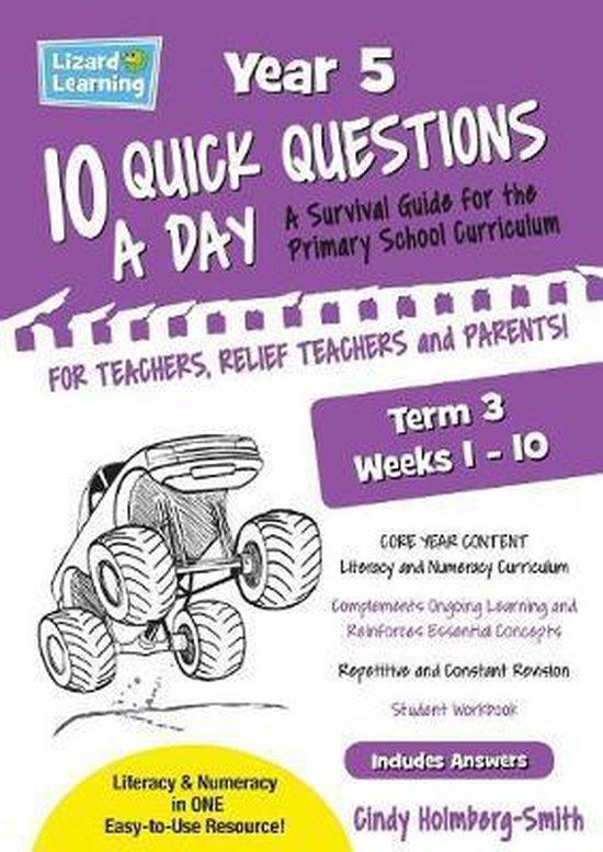 Lizard Learning 10 Quick Questions A Day Year 5 Term 3 - cover
