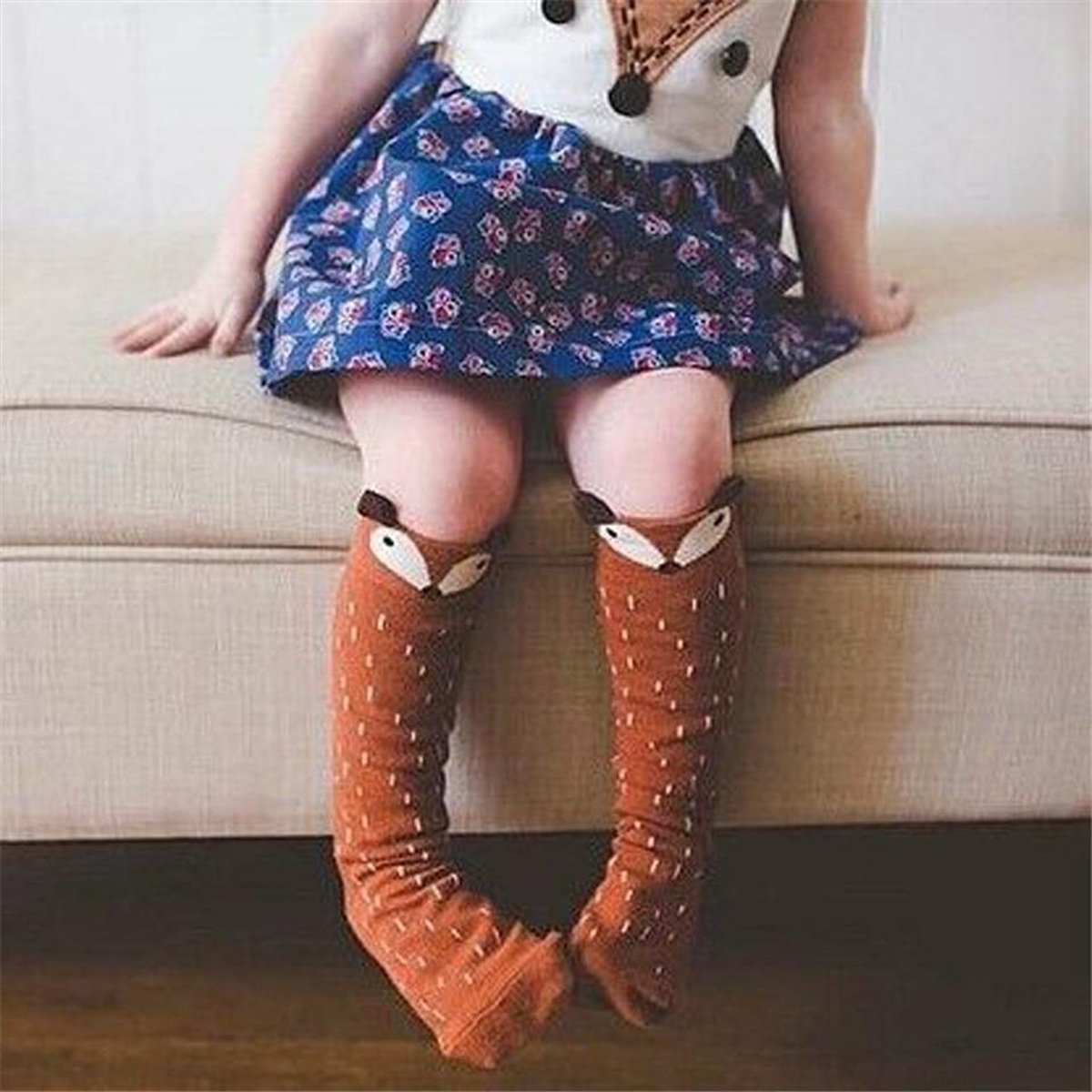 Knie sokken meisje 6 -12 maanden - hoge sokken- knie kous meisje - knie  sokken baby | bol.com