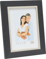 Deknudt Frames fotolijst S45VF7 - grijs met zilverbies - foto 50x70 cm