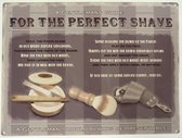 Wandbord - A Gentlemens Guide For The Perfect Shave -30x40cm-