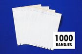 Grootverpakking: CombiCraft Blanco Tyvek Polsbandjes Wit - 1000 stuks