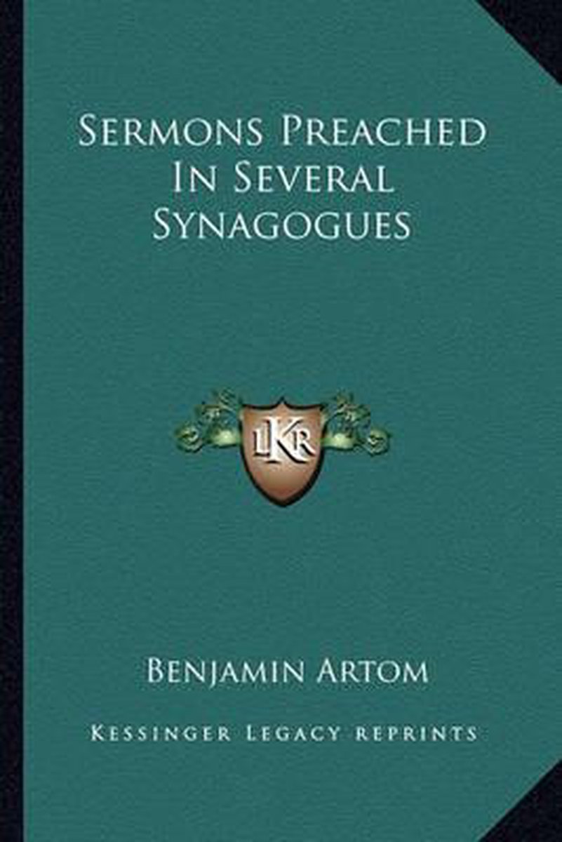 Sermons Preached In Several Synagogues van Benjamin Artom