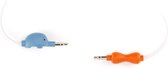 Griffin Kazoo Aux Elephant/Peanut audio kabel 0,9 m 3.5mm Blauw, Oranje, Wit
