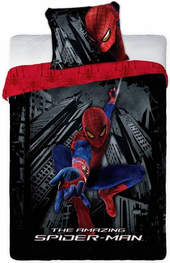 Spiderman dekbedovertrek - Zwart - - 140x200 cm + | bol.com