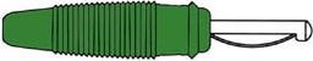 BANAANSTEKKER 4mm MET DWARSGAT EN SOLDEERAANSLUITING / GROEN (VQ 30) (HM1440D)