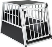 Tectake Single cage pour chien - Noir/Argent - 90 x 66 x 69.5 cm
