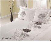 Black & White Dekbedovertrekset St. Lucia - Tweepersoons - 200x200/220 cm - Wit