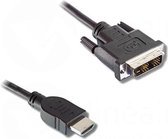 Lineaire VHD30D tussenstuk voor kabels DVI-D HDMI Zwart