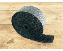 Uitlaat heat isolatie wrap / band - zwart - 10 meter