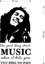 Bob Marley one good thing about music sticker