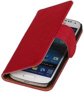 Samsung Galaxy S4 mini i9190 - Echt Leer Bookcase Roze - Lederen Leder Cover Case Wallet Hoesje