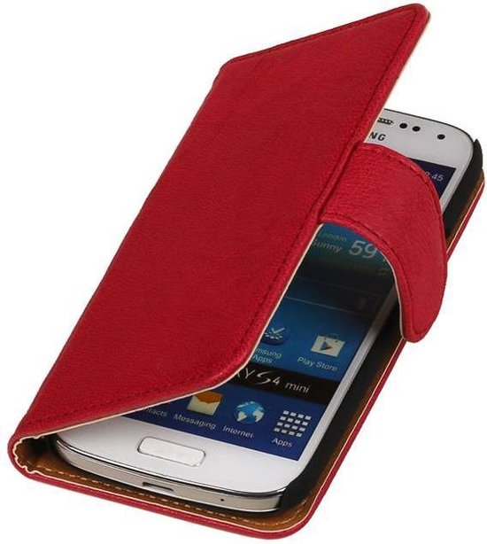 tofu solide ring Samsung Galaxy S4 mini i9190 - Echt Leer Bookcase Roze - Lederen Leder  Cover Case... | bol.com
