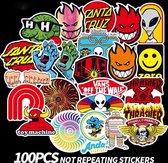 Stickers 100 stuks -  Skateboard stickers - bekende skateboard merken - Auto Stickers