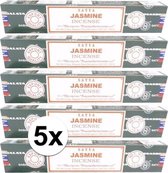 5x Nag Champa wierook Jasmine 15 gram