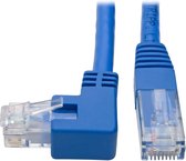 Tripp-Lite N204-001-BL-LA Left-Angle Cat6 UTP Patch Cable (RJ45) - 1 ft., M/M, Gigabit, Molded, Blue TrippLite