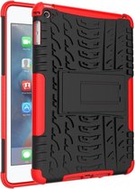 Rugged Kickstand Back Cover - Geschikt voor iPad Mini 4 / 5 Hoesje - Rood