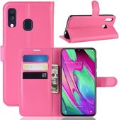 Samsung Galaxy A40 Hoesje - Book Case - Roze