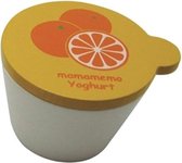Mamamemo Bakje Sinaasappelyoghurt Hout 4 Cm Wit/oranje