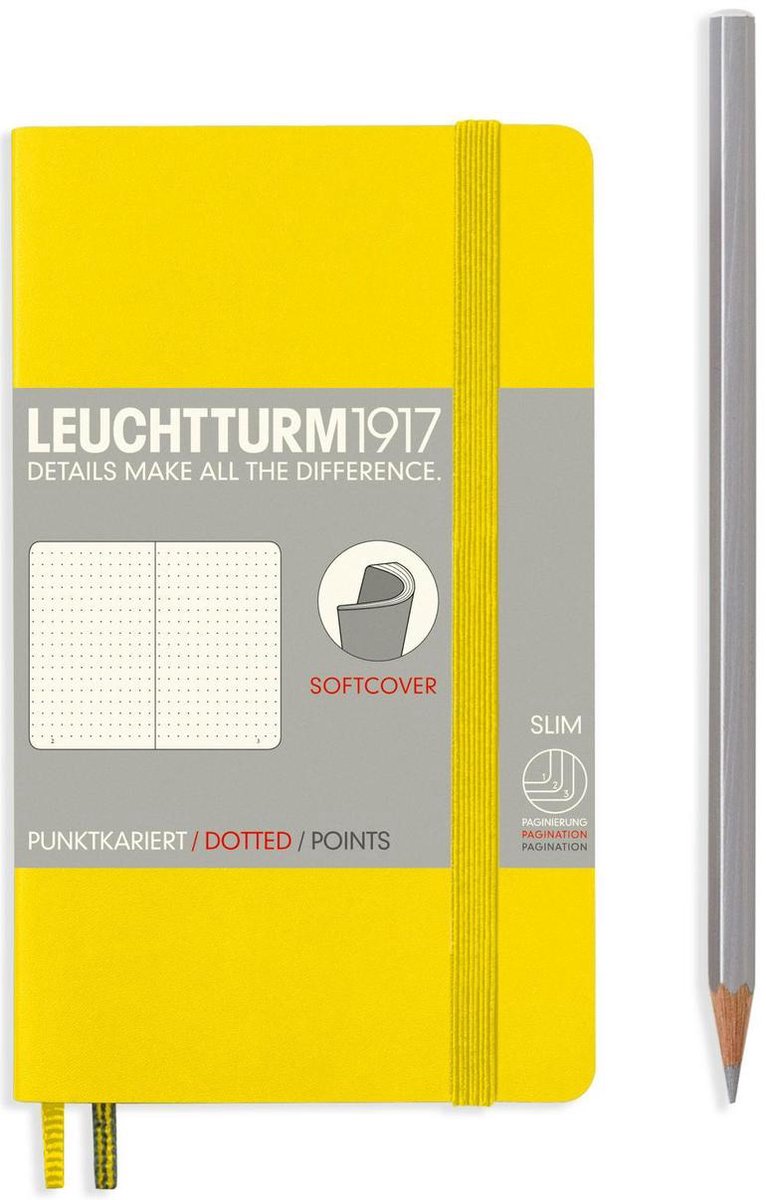 Leuchtturm1917 Notitieboek Pocket – Softcover – Puntjes – Geel