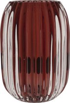 T-lichth Porto Rood Glas 9.4x9.4x13cm (set van 12)