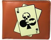 Shagwear Portemonnee - Stoere Billfold Portemonnee - Mannen - Kunstleer - Skull Poker (0505W)