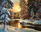 Peinture en chiffres - Paysage d'hiver - 40 x 50 centimètres