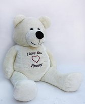 Knuffelbeer - love you forever - 180 cm - wit