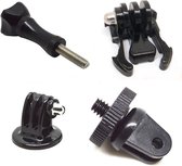 Shop4 - GoPro HERO3(+) Adapter - Schroevenset Zwart